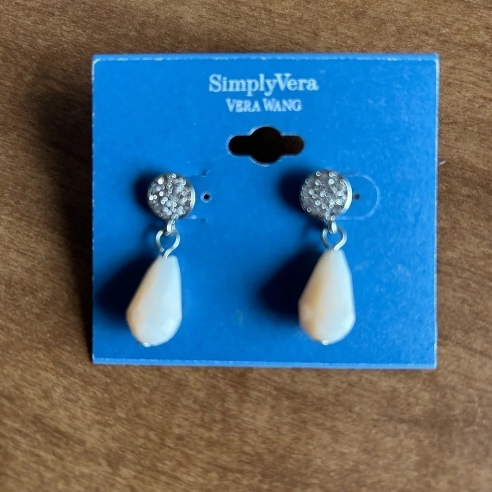 Simply Vera Vera Wang Drop Earrings Formal Business Wedding Party - Picture 2 of 4